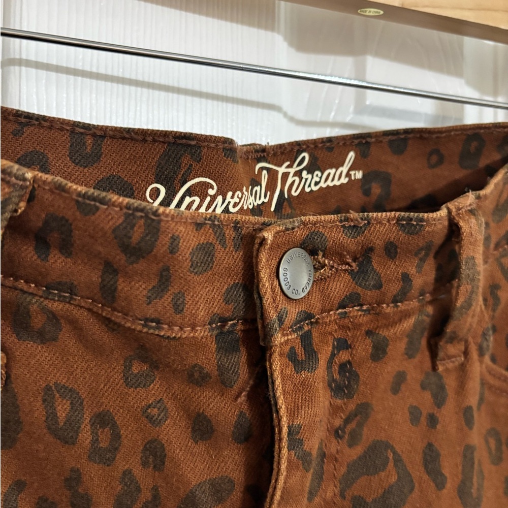 Universal Thread Animal Print Tan Pants - Picture 2 of 5